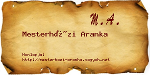 Mesterházi Aranka névjegykártya